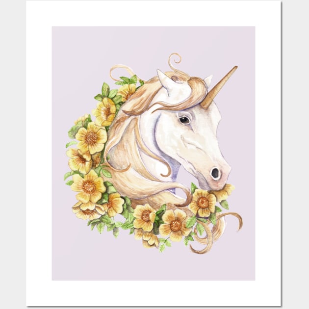 Unicorn Wall Art by Kris Efe